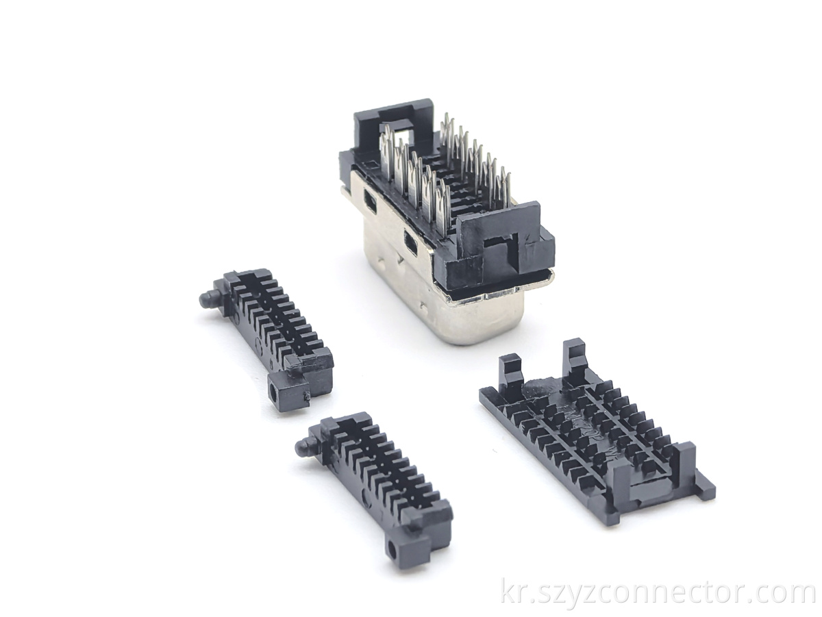 1.27mm Pitch SCSI IDC-type Female Four Assembly Parts Connector 2*10P
